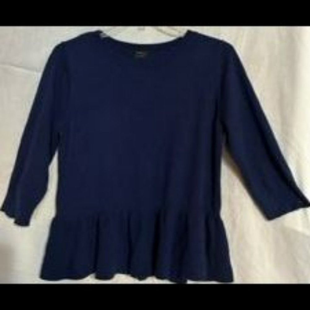 Ann Taylor peplum sweater in royal navy, XL